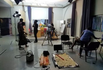 Kampala Film School students on set