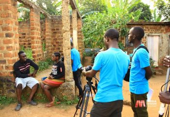 Media Vision students on shoot