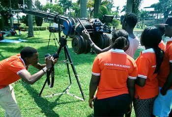 Proline Film Academy students on outdoor shoot
